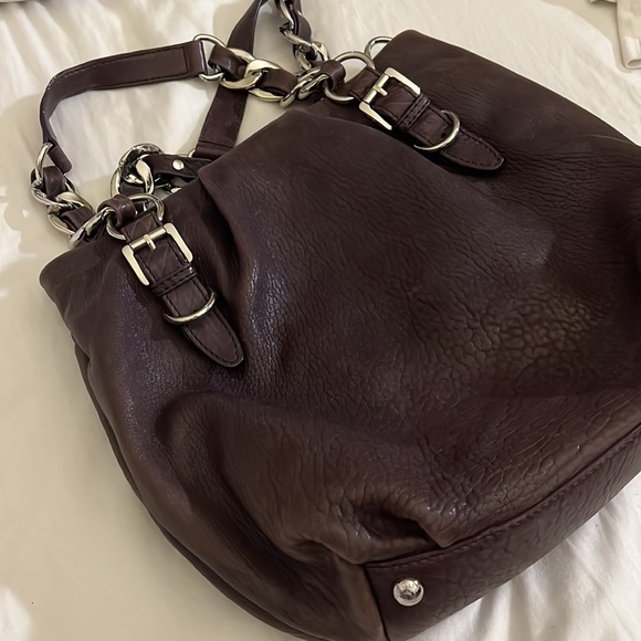 Purple leather Michael Kors bag purse - Picture 6 of 10